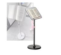 Floor Book Stand, 930-1400mm Height Adjustable, Panel Size 390x265mm,Can Hold Thick Books for Recipes Textbooks(Black)
