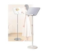 Floor Book Stand, 930-1400mm Height Adjustable, Reading Stand Panel Size 390x265mm, for Sheet Music Recipes Textbooks(White)