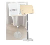 Floor Book Stand, Load Capacity 25 Kg,Panel Angle and Height Adjustable,for Recipes Textbooks Sheet Music(White,Adjustable 45-75cm)