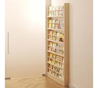 Floor Bookcases Display Racks Tall thin 10cm Standing 2-8 tier Bookshelves wood Frame behind the door Open Storage Rack Shelf Book Shelf for Bedroom, Living Room, Home Office