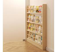 Floor Bookcases Display Racks Tall thin 10cm Standing 2-8 tier Bookshelves wood Frame behind the door Open Storage Rack Shelf Book Shelf for Bedroom, Living Room, Home Office