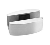 Floor Bottom Guide, Stainless Steel Floor Door Stopper Bumper Wall Protetor, Floor Roller Guide Sliding Door System Accessories for Frameless Sliding Glass Doors-Silver