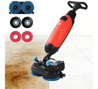 Floor Buffer Polisher Machine, Electric Battery Powered, 17 inch, Double Brushes, 360° Swivel Head, 13000 Sqft/H, Walk Behind Deep-Cleaning