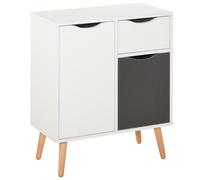 HOMCOM Storage Cupboard Sideboard With Drawer Grey, Grey