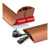 Floor Cable Cover, 3 Meters Self Adhesive Cable Protector, Rubber Wire Covers Outdoor Indoor Floor Cable Tidy Prevent Trip Hazards for Office Home Factories Garages