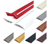 Floor Cable Cover, Cable Protector, Self-adhesive Flexible Floor Cord Channel, Rubber Wire Covers For Cables Tidy for Indoor Outdoor, Easy Lay Flat, 50mm* 2m, white