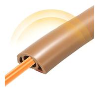 Floor Cable Cover, Electric Floor Cable Cover, Flexible PVC Conduit, Fire Retardant Cable Protector Floor - Self Adhesive Cable Extinguisher for Home Cable Management, Prote