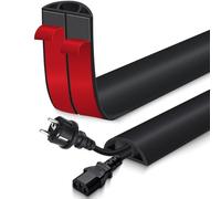 Floor Cable Cover Flexible Floor Cable Protector 3m Wire Covers for Cables Self Adhesive Cable Floor Cover Floor Cord Cover Cable Hider for Home Office Garage (Black, 40mm×3m)