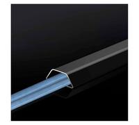 Floor Cable Cover, Floor Cable Protector, Black 1 2 3 4 Pieces Wire Cable Hiders For Wall Paintable/Floor Trunking For Electric Cables Protect Conduit(2 Pc,W 38MM 1.5M/59IN)