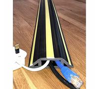Floor Cable Cover Protector | Rubber SafetyTrunking | Wire Lead Trip Bumper (9 METRE Stripe)