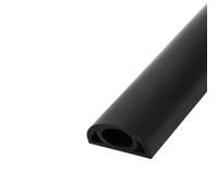 Floor Cable Cover,Self-adhesive Cable Concealer,Small Corner Cable Tray,Prevents Tripping Over Cables,39 Feet/piece,Multiple Specifications, Customizable(Black,2x1cm/0.8x0.4in)