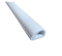 Floor Cable Protector 1/2/3m Floor Cable Cover Self-Adhesive Anti Extrusion Extension Wiring Duct Protector Wire Organizer for Desk & Wall(K15-White,3.0m)