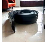 Floor Cable Protector Cord Protector Wire Cover Protect Cables Wire Tidy Organizer Prevent Trip Hazards for Pet Animal Chewing Proof Workshop Warehouse Garage Home Office Cord Black (Black, 9m)