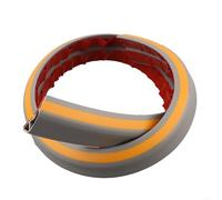 Floor Cable Protector Cover for Power Cords, 1m Length 50mm Width, Soft PVC Cable Trough with Low Profile 14mm Height, for Home Office Gym Use(yellow-gray)