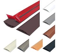 Floor Cable Protector, Flexible Cut to Size, PVC Cable Protection, Self-Adhesive Floor Cable Cover, Floor Cable Duct, Protects Cables and Prevents Tripping Hazards, 60 mm x 1 m, Chocolate Colour