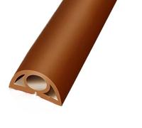 Floor Cable Protector Floor Cable Cover PVC Cord Protector Self-Adhesive Power Extension Electric Wire Duct Slot Manage For Home(20mm wide brown)