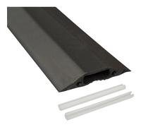D-Line 1.8m Floor Cable Cover Rubber Safety Trunking Protector Black 80mm Wide