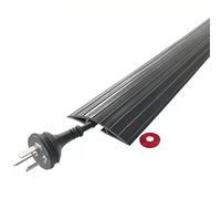 Floor Cable Protector, Low Profile Cord Cover for Home Kitchen Office, Easy Install with Double-Sided Tape, Safe Trip Hazard Solution