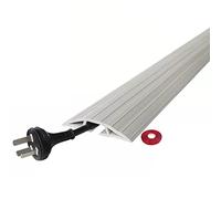 Floor Cable Protector, Low Profile Cord Cover for Home Kitchen Office, Easy Install with Double-Sided Tape, Safe Trip Hazard Solution