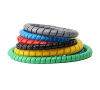 Floor Cable Protector Wire Cover 1M Winding Tube 8/10/14/16/20/25 mm Wire Organizer Cable Protection Sleeve Spiral Wrap Protector(White,30mm X 1Meter)