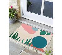 Floor Carpet Modern Abstract Mid Century Plant Leaves Non Slip Door Mat Print Doormat For Kitchen Outdoor Pets 40X60Cm