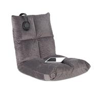 Relaxdays Floor Chair, Adjustable Backrest, Soft Cushion, 6 Positions, Seat, Upholstered, HWD: 58 x 50 x 55 cm, Grey, Foam