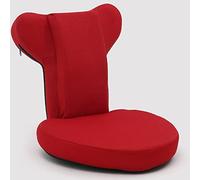 Floor Chair With Back Support, Folding Floor Lounger, Padded Floor Seating, Meditation Chair, Floor Sofa The Backrest Can Be Adjusted In 5 Angles, Can Be Flattened(Color:Red)