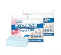 Floor Cleaner Tablets Deep Cleaning Water Soluble Sheets for Wood and Tile Surfaces (60PCS-Blue)