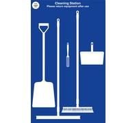 Floor Cleaning Station With Squeegee Shadow Board (Blue- without products)