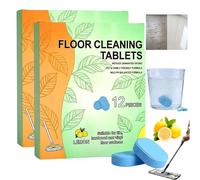 Floor Cleaning Tablets for Mopping - 24Pcs Dissolvable Multi Surface Hard Floor Cleaner Pods for Tile Vinyl Hardwood, Compatible with Robot Mop & Wet Dry Vacuum Cleaner, Pet Safe, Fresh Lemon Scent