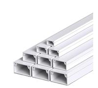 Floor Cord Channel, Wall Floor Cable Management Cover Kit 0.5M Multiple Cross Sections Multiple Pack Sizes(0.5 M 24 X14mm,10pcs)