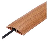 Floor Cord Cover， Cover 6ft, Extension Hider for Cable Management Wire Covers Protector Prevent Trips 0.47" W x .24" H, Grey(Black Wood,10ft)