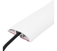 Floor Cord Cover， Cover 6ft, Extension Hider for Cable Management Wire Covers Protector Prevent Trips 0.47" W x .24" H, Grey(White,8ft)