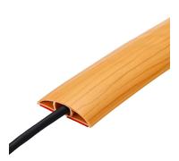 Floor Cord Cover， Cover 6ft, Extension Hider for Cable Management Wire Covers Protector Prevent Trips 0.47" W x .24" H, Grey(Yellow Wood,4ft)