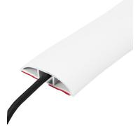 Floor Cord Cover， Cover 6ft, Extension Hider for Cable Management Wire Covers Protector Prevent Trips 0.47" W x .24" H, Grey(White,4ft)