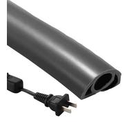 Floor Cord Cover, Electrical Cord Cover for Floor, Soft Wire Covers for Cords, Flexible PVC Wire Duct - Self Adhesive Cord Protection for Domes Cable Management