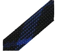 Floor Cord Cover Hider Cable Protector,1~50M PET Expandable Sleeve 14mm Tight Braided High Density Hardness Insulate Line Protect(Black Blue Cross,14MM-1 M)