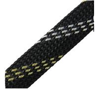 Floor Cord Cover Hider Cable Protector,1~50M PET Expandable Sleeve 14mm Tight Braided High Density Hardness Insulate Line Protect(Black Gold Silver,14MM-5 M)