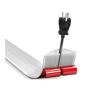 Floor Cord Cover Hider Cable Protector,3.0Meters Rubber Bond Strong Self-Adhesive Electric Wire Organiser For Home Office(White)