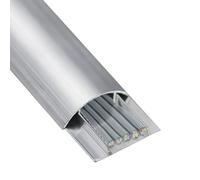 Floor Cord Cover, Light Duty Cable Protector for Offices, Classrooms, and Exercise Rooms - Prevents Cable Trips and Conceals Cords