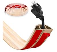 Floor Cord Cover, Wire Cover, Self Adhesive Cable Covers, Protect Cables & Prevent Trip Hazards For Office Home Factories Garages Flexible Cords Hider On Floor Wall