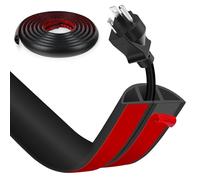 Floor Cord Cover, Wire Cover, Self Adhesive Cable Covers, Protect Cables & Prevent Trip Hazards For Office Home Factories Garages Flexible Cords Hider On Floor Wall (Black, 3CM x 3M)