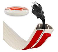 Floor Cord Cover, Wire Cover, Self Adhesive Cable Covers, Protect Cables & Prevent Trip Hazards For Office Home Factories Garages Flexible Cords Hider On Floor Wall