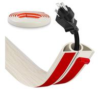 Floor Cord Cover, Wire Cover, Self Adhesive Cable Covers, Protect Cables & Prevent Trip Hazards For Office Home Factories Garages Flexible Cords Hider On Floor Wall