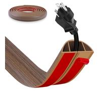 Floor Cord Cover, Wire Cover, Self Adhesive Cable Covers, Protect Cables & Prevent Trip Hazards For Office Home Factories Garages Flexible Cords Hider On Floor Wall