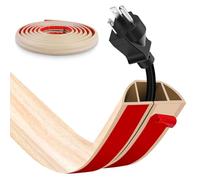 Floor Cord Cover, Wire Cover, Self Adhesive Cable Covers, Protect Cables & Prevent Trip Hazards For Office Home Factories Garages Flexible Cords Hider On Floor Wall