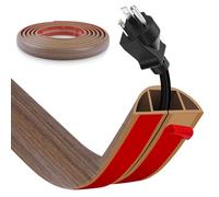 Floor Cord Cover, Wire Cover, Self Adhesive Cable Covers, Protect Cables & Prevent Trip Hazards For Office Home Factories Garages Flexible Cords Hider On Floor Wall