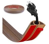 Floor Cord Cover, Wire Cover, Self Adhesive Cable Covers, Protect Cables & Prevent Trip Hazards For Office Home Factories Garages Flexible Cords Hider On Floor Wall