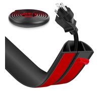 Floor Cord Cover, Wire Cover, Self Adhesive Cable Covers, Protect Cables & Prevent Trip Hazards For Office Home Factories Garages Flexible Cords Hider On Floor Wall