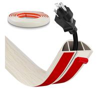 Floor Cord Cover, Wire Cover, Self Adhesive Cable Covers, Protect Cables & Prevent Trip Hazards For Office Home Factories Garages Flexible Cords Hider On Floor Wall